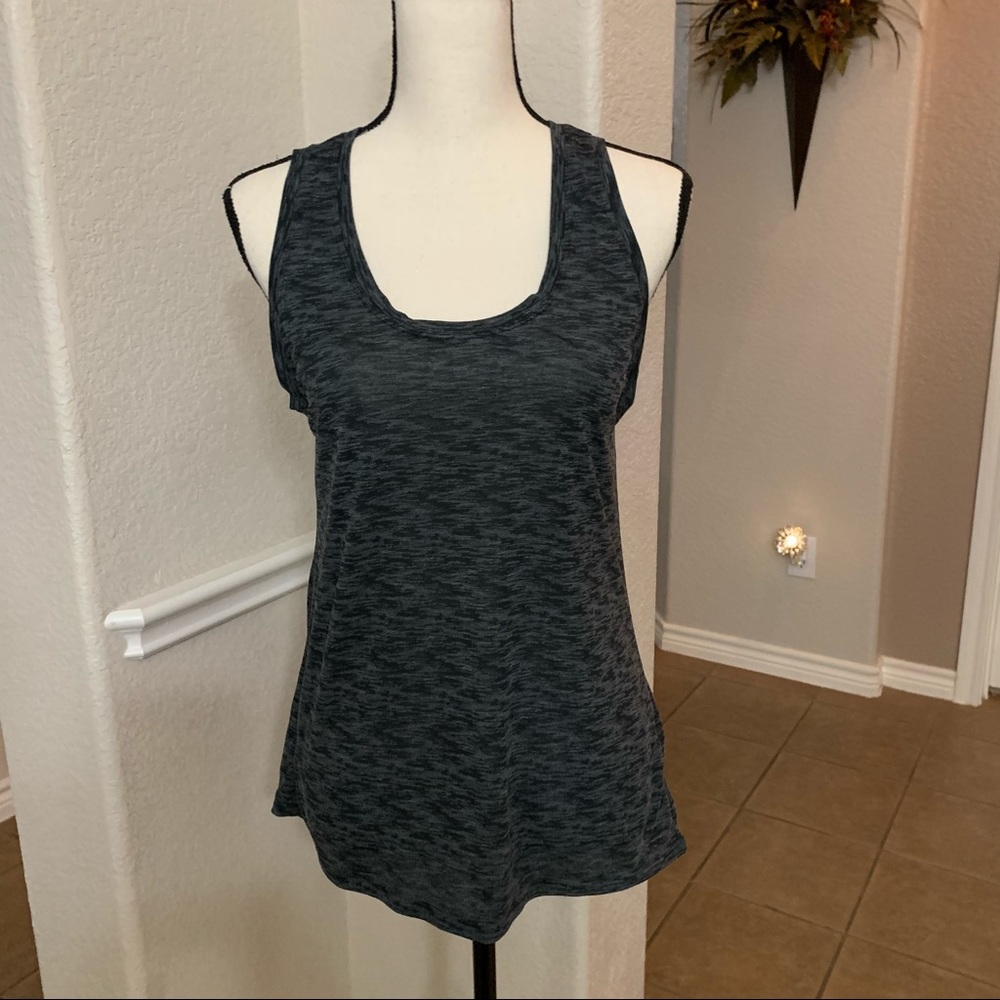 Zella gray open back athletic tank top Size M